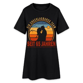 65 Jahre Unschlagbares Team Liebesgeschenk Paar - Frauen T-Shirt-Kleid - Schwarz - Vorne
