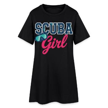 Conception de plongée sous-marine pour fille - Robe T-shirt Femme - noir - Devant
