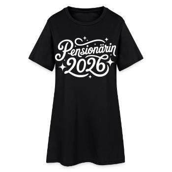 Pensionärin 2026 - Frauen T-Shirt-Kleid - Schwarz - Vorne