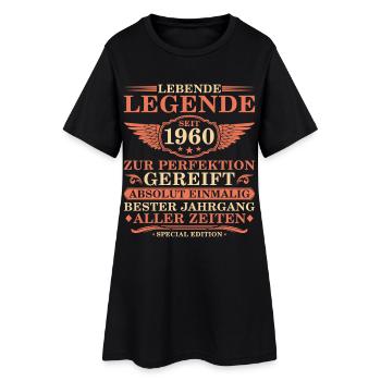 65e anniversaire Année millésime 1960 - Robe T-shirt Femme - noir - Devant