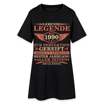 35e anniversaire Année millésime 1990 - Robe T-shirt Femme - noir - Devant