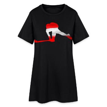 Hockey Autriche - Robe T-shirt Femme - noir - Devant
