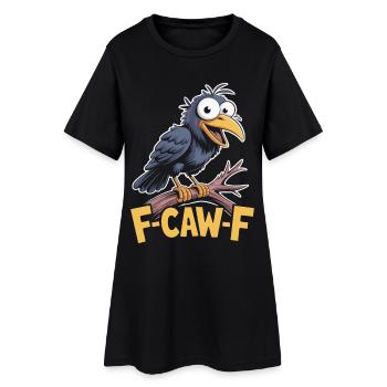 F-Caw-F Meme Krähe - Frauen T-Shirt-Kleid - Schwarz - Vorne