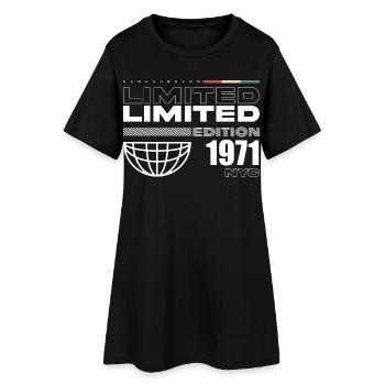 Cadeau d’anniversaire 1971 - Millésime 1971, 54ème naissance - Robe T-shirt Femme - noir - Devant