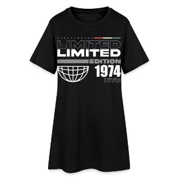 1974 Geburtstagsgeschenk - Vintage 1974, 51. Gebur - Frauen T-Shirt-Kleid - Schwarz - Vorne