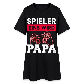 Gamer Dad PLAYER ONE BECOMES DAD Funny - Women’s T-Shirt Dress - black - Front