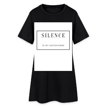 Silence, Force et Sérénité sur Textile - Robe T-shirt Femme - noir - Devant