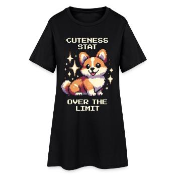 Valeur de gentillesse : au-delà de la limite | Humour Corgi - Robe T-shirt Femme - noir - Devant