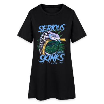 S’intéresse sérieusement aux scinques à langue bleue depuis 1964 - Robe T-shirt Femme - noir - Devant