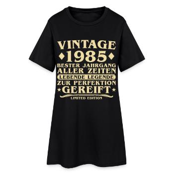 Vintage 1985 Jahrgang geboren 40 Jahre - Frauen T-Shirt-Kleid - Schwarz - Vorne