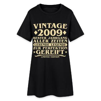 Millésime 2009 Millésime Né 16 ans - Robe T-shirt Femme - noir - Devant