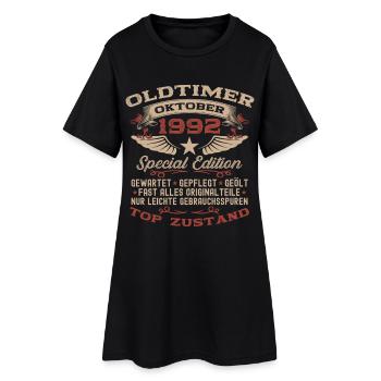 33. Geburtstag Geschenk Oldtimer Oktober 1992 - Frauen T-Shirt-Kleid - Schwarz - Vorne