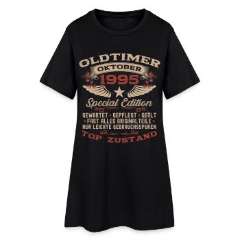 Cadeau 30ème anniversaire Voiture Ancienne Octobre 1995 - Robe T-shirt Femme - noir - Devant