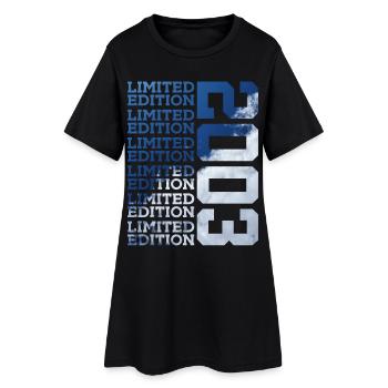 23 YEARS LIMITED EDITION 2003 23RD BIRTHDAY - Women’s T-Shirt Dress - black - Front