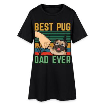 Meilleur papa carlin de tous les temps - Robe T-shirt Femme - noir - Devant
