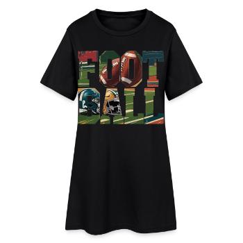 American Football Fan Shirt - Women’s T-Shirt Dress - black - Front