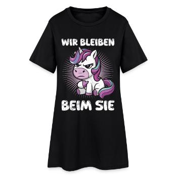 Majorque NOUS RESTONS AVEC VOUS Anti Flirt Drôle - Robe T-shirt Femme - noir - Devant