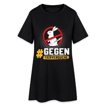 Protection des animaux STOP AUX TESTS SUR LES ANIMAUX CONTRE LES TESTS - Robe T-shirt Femme - noir - Devant