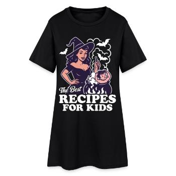 Les meilleures recettes pour les enfants - Robe T-shirt Femme - noir - Devant