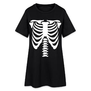 Torse squelette - Robe T-shirt Femme - noir - Devant