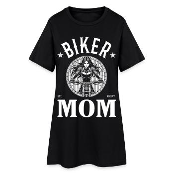 Biker Mom Design – Liberté et fierté - Robe T-shirt Femme - noir - Devant