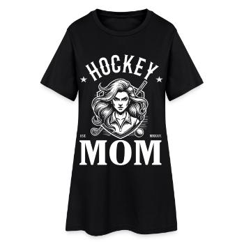 Hockey Mom Design – Stolz & Teamgeist - Frauen T-Shirt-Kleid - Schwarz - Vorne