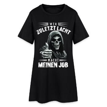 Qui rit la dernière Faucheuse Mort Cadeau d’Halloween - Robe T-shirt Femme - noir - Devant