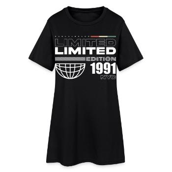 Cadeau d’anniversaire 1991 - Millésime 1991, 34e anniversaire - Robe T-shirt Femme - noir - Devant