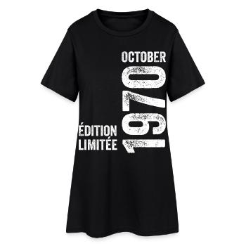 Légendes Octobre 1970 Millésime Octobre 1970 Rétro - Robe T-shirt Femme - noir - Devant