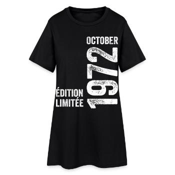Légendes Octobre 1972 Millésime Octobre 1972 Rétro - Robe T-shirt Femme - noir - Devant