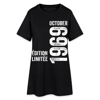 Légendes Octobre 1969 Millésime Octobre 1969 Rétro - Robe T-shirt Femme - noir - Devant