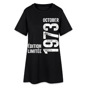 Légendes Octobre 1973 Millésime Octobre 1973 Rétro - Robe T-shirt Femme - noir - Devant