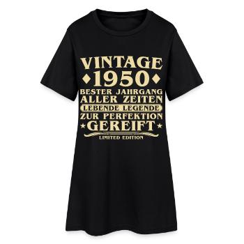 Millésime 1950 Millésime Né 75 ans - Robe T-shirt Femme - noir - Devant