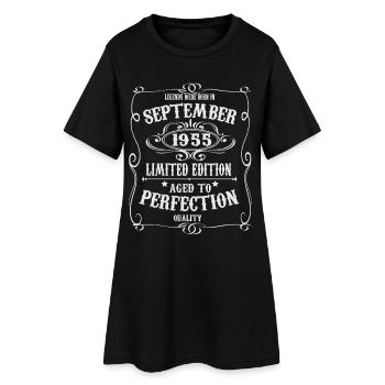 Legenden wurden im September 1955 geboren - Frauen T-Shirt-Kleid - Schwarz - Vorne