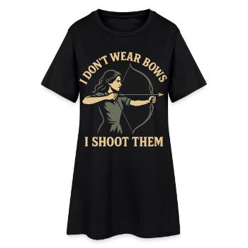 Archers filles Je ne porte pas d’arcs Je tire - Robe T-shirt Femme - noir - Devant