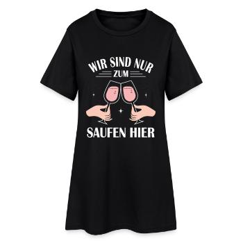 JGA Wein Geschenk Lustig Mädelsabend Party - Frauen T-Shirt-Kleid - Schwarz - Vorne