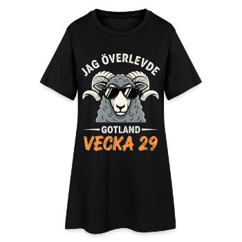 J’ai survécu à la semaine 29 de Gotland - Robe T-shirt Femme - noir - Devant