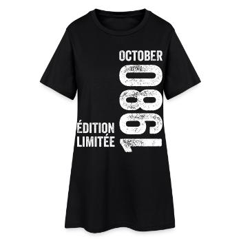 Légendes Octobre 1980 Millésime Octobre 1980 Rétro - Robe T-shirt Femme - noir - Devant