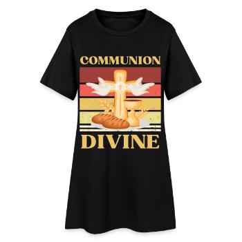 DIVINE COMMUNION - FIRST COMMUNION - Women’s T-Shirt Dress - black - Front