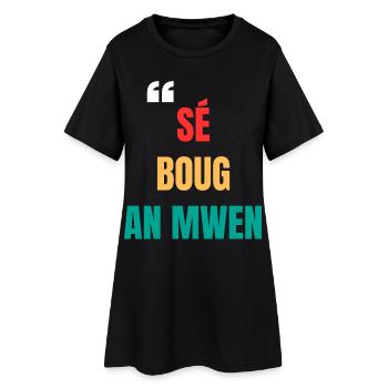 T-shirt créole « Sé boug an mwen » – Complicité - Robe T-shirt Femme - noir - Devant