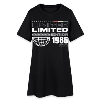 1986 Geburtstagsgeschenk - Vintage 1986, 39. Gebur - Frauen T-Shirt-Kleid - Schwarz - Vorne