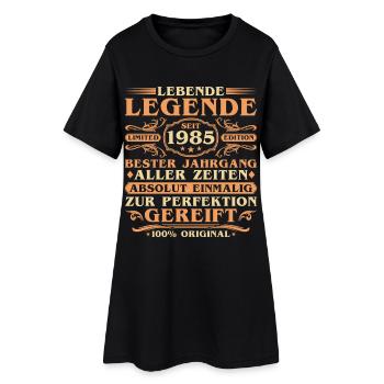40. Geburtstag geboren 1985 Jahrgang - Frauen T-Shirt-Kleid - Schwarz - Vorne