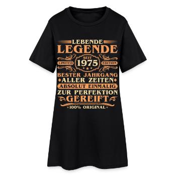 50ème Anniversaire Né 1975 Millésime - Robe T-shirt Femme - noir - Devant