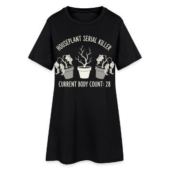 Tueur en série de plantes d’intérieur à l’humour noir - Robe T-shirt Femme - noir - Devant