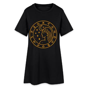 Femme Céleste Conception du Zodiaque - Robe T-shirt Femme - noir - Devant