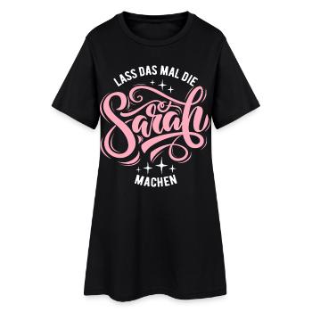 Laissez Sarah faire cela - le jour du nom - Robe T-shirt Femme - noir - Devant