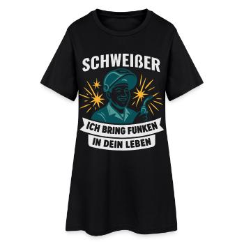 Soudeur soudeur disant cadeau de soudage - Robe T-shirt Femme - noir - Devant