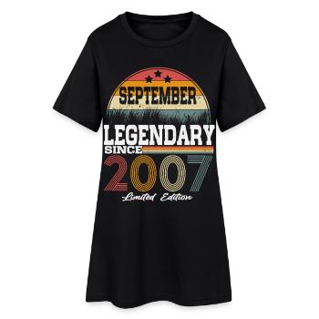 Des légendes sont nées en septembre 2007 - Robe T-shirt Femme - noir - Devant