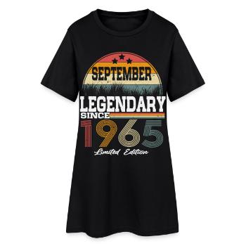 Des légendes sont nées en septembre 1965 - Robe T-shirt Femme - noir - Devant