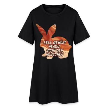 Bien-être animal LA FOURRURE APPARTIENT AUX ANIMAUX Plaisir - Robe T-shirt Femme - noir - Devant
